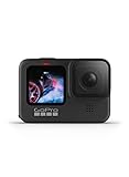 GoPro HERO9 - Fotocamera sportiva impermeabile con schermo LCD anteriore e touch screen posteriore, video 5K Ultra HD, foto da 20 MP, streaming live 1080p, webcam, stabilizzazione, nera