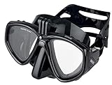 SEAC One Pro Maschera da Sub con Supporto per Videocamera Gopro per Immersioni Subacquee e Snorkeling Unisex Adulto Nero Taglia Unica